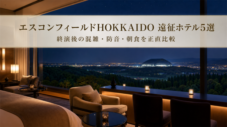 エスコンフィールドHOKKAIDOライブ遠征で後悔しないホテル5選のアイキャッチ