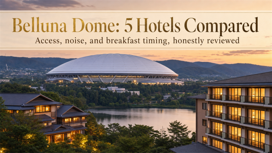Eyecatch image for 5 hotels near Belluna Dome, honestly compared for concertgoers