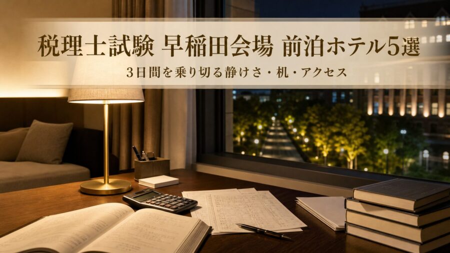 税理士試験 早稲田大学会場の前泊に後悔しないホテル5選のアイキャッチ