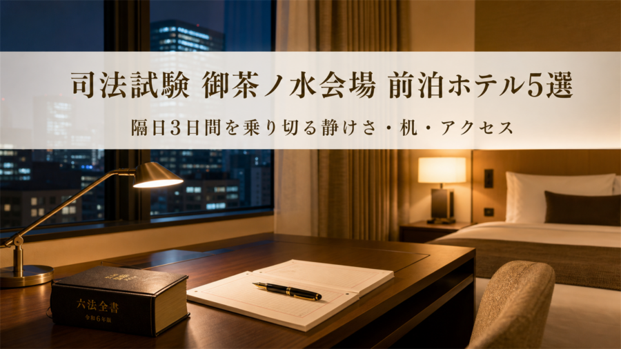 司法試験 御茶ノ水ソラシティ会場の前泊に後悔しないホテル5選のアイキャッチ