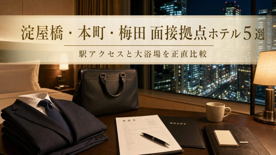 淀屋橋・本町・梅田 面接ラッシュの拠点に後悔しないホテル5選のアイキャッチ