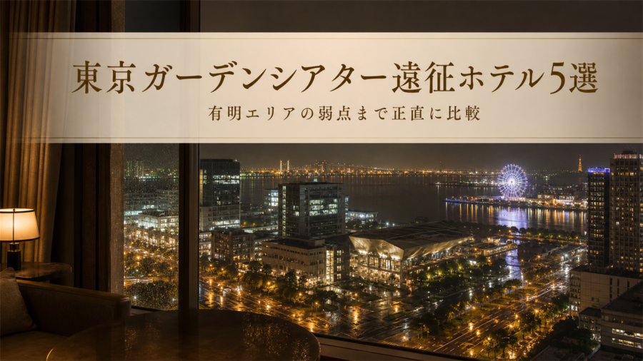 【東京ガーデンシアター】ライブ遠征で後悔しないホテル5選