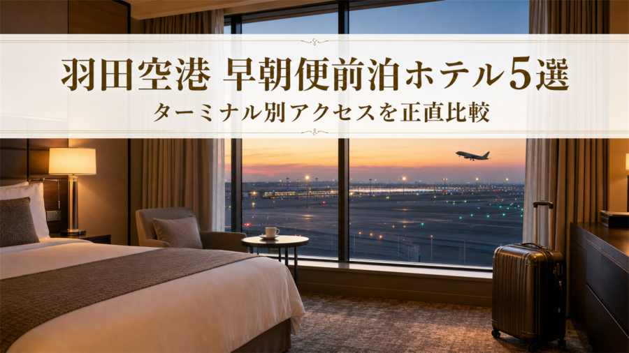 羽田空港 早朝便・深夜便の前泊に後悔しないホテル5選のアイキャッチ