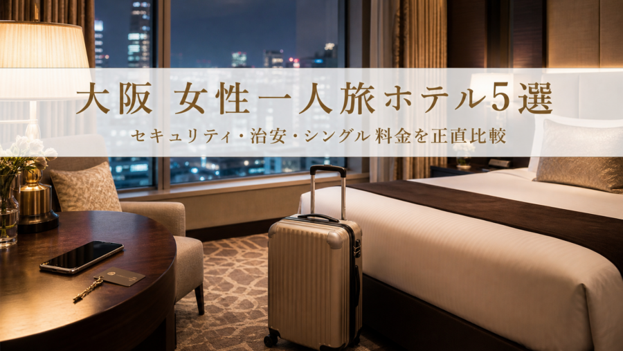 【大阪】女性一人旅でも安心して泊まれるホテル5選｜セキュリティ・治安・シングル料金を正直比較