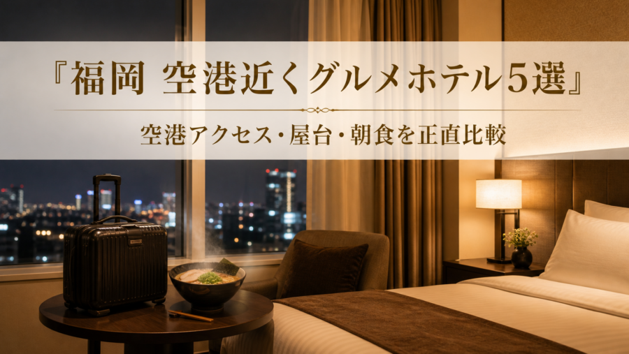【福岡】福岡空港から近くてグルメも楽しめるホテル5選｜空港アクセス・屋台・朝食を正直比較