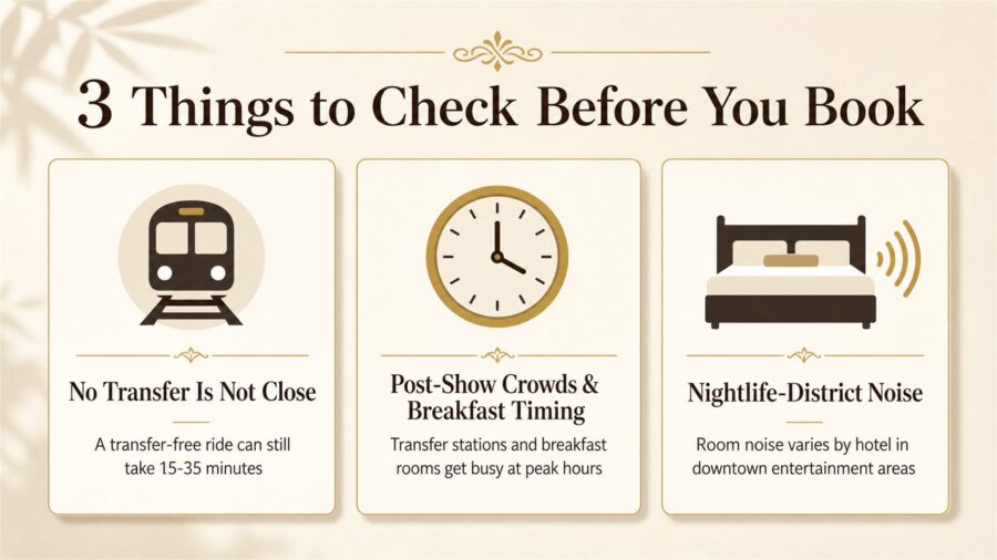 Infographic: 3 things to check before booking a hotel for Vantelin Dome Nagoya